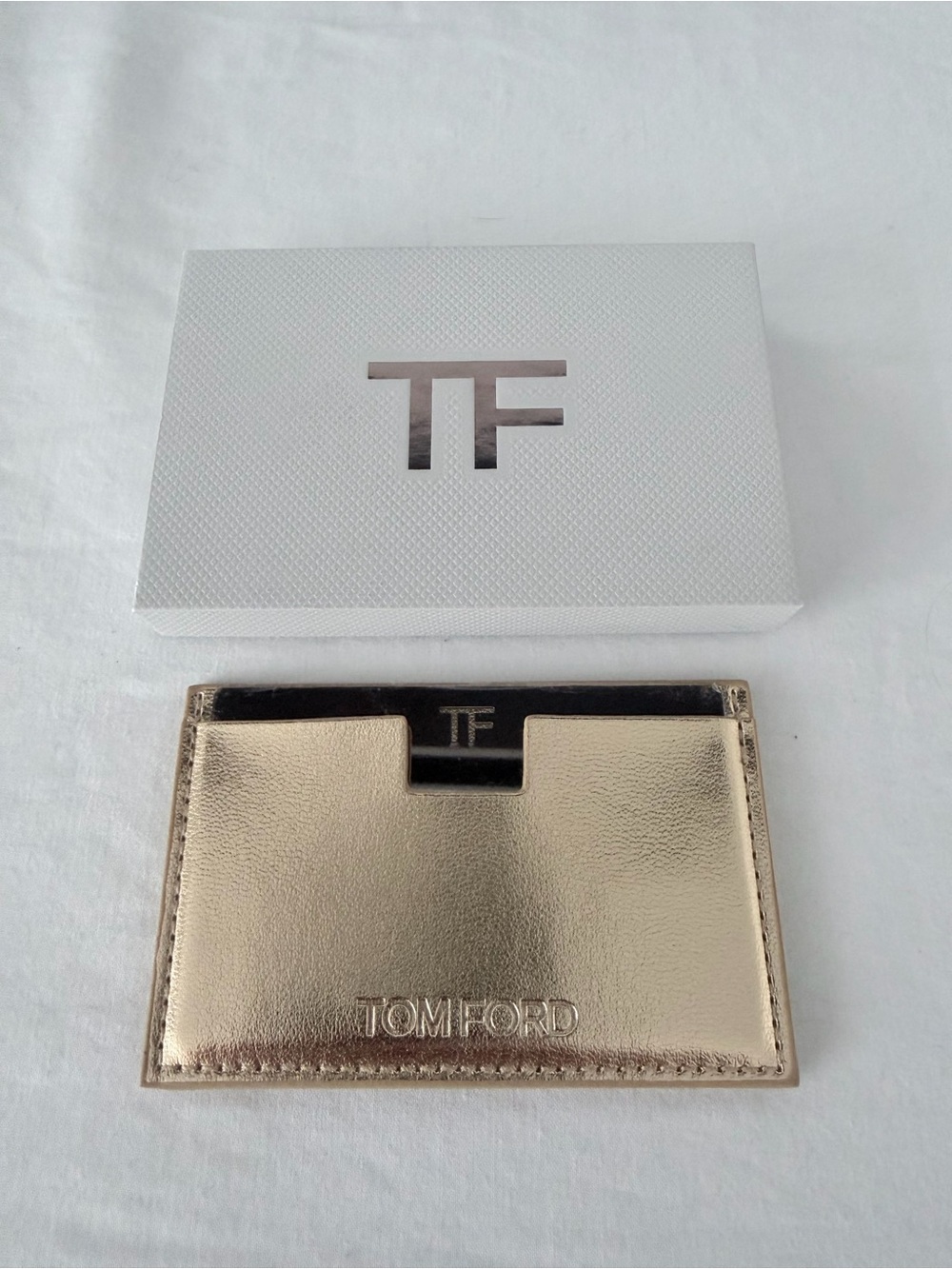 Tom Ford Rose Gold Metallic Card & Key Holder